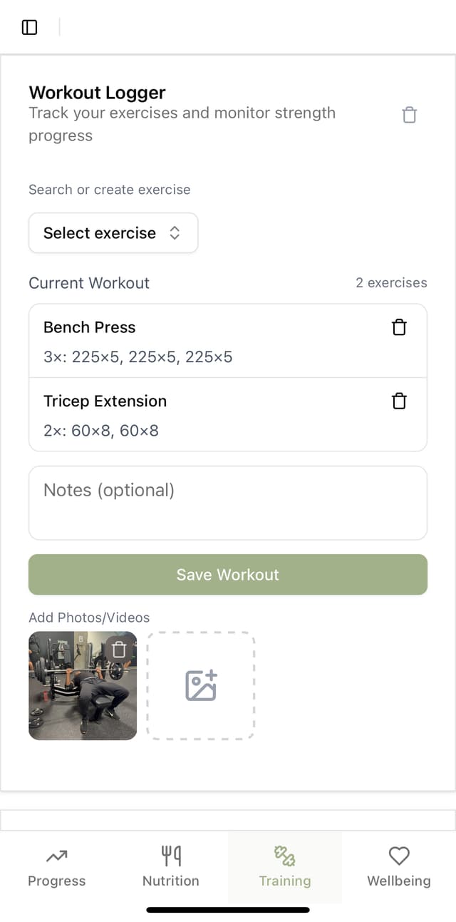 Precision mobile app interface